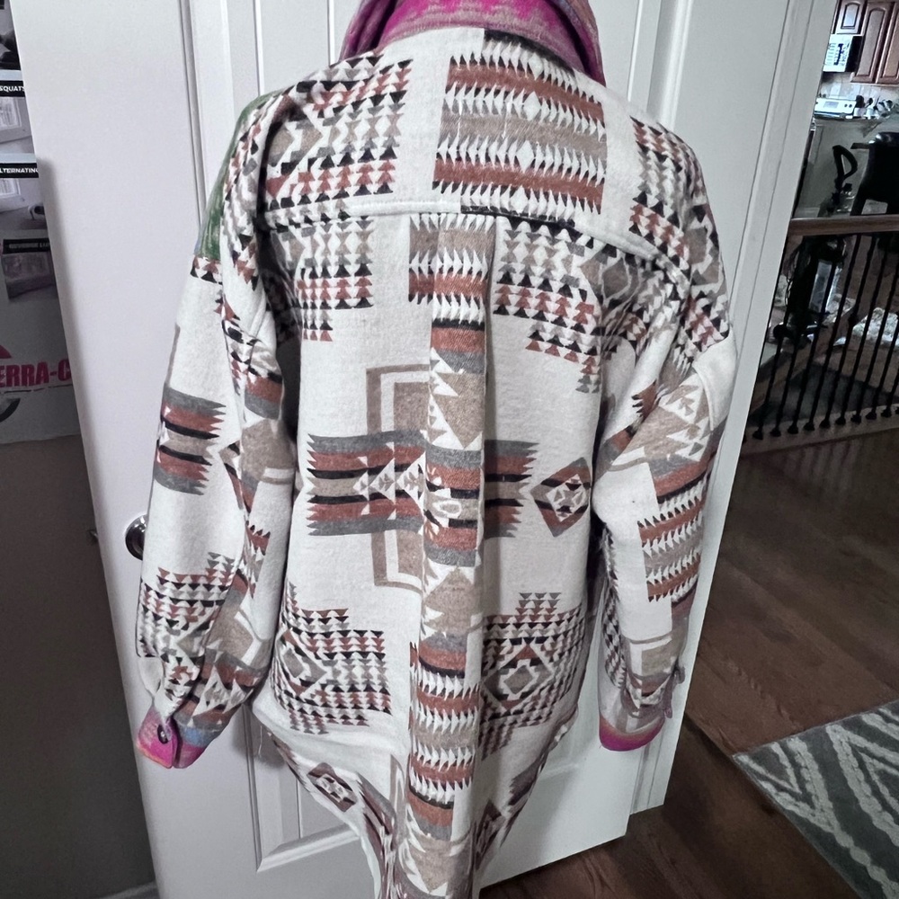 Multicolor Patterned Button Down Shirt - image 2